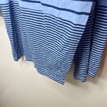 Talbots  Blue Striped Knit Draped Open Front Cardigan Cotton‎ Size XL Casual Chic Photo 1