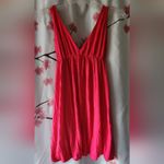 Lani Pink Deep Double Vneck Tank Top Bubble Bottom Tunic Soft Size Small Photo 2