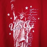 Kohls L Statue Lady Liberty Red White Top Size L Photo 2