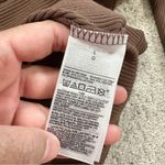 Old Navy Women’s Fitted Long-Sleeve Rib-Knit Henley Top Shirt in Espresso Bark L Photo 12