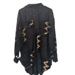 We Be Bop Top Wide Leg Pants Outfit 2 Pc Set Black Tan Beaded Artsy Native Small Photo 4