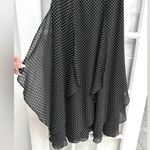 Cache Vintage Gold Label Rockabilly Pinup Ruffle Polka Dot Midi Dress Size 4 S Photo 5