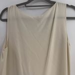 Eileen Fisher Long Silk Georgette Crepe Bateau Neck Long Shell Bone Size S Small Photo 4