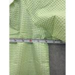 Dream Rest Women's Vintage Dress Button Down Short Sleeve Gingham Green Sleep Photo 7