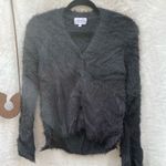 Feel the Piece  Fuzzy Cardigan Sweater‎ Black Photo 2