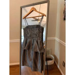 Spiegel  Gray Silver A Line Skirt Size 8 Photo 2