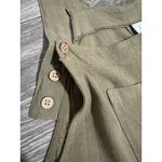 ANRABESS Olive Green Linen Blend Boho Loose Wide Leg Jumpsuit Overalls Women M Size M Photo 9