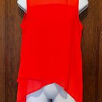 Vince Camuto Neon Orange Flowy Asymmetrical Tank XS Photo 0