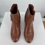 Style & Co Catrionaa Brown Faux Leather Dress Ankle Booties size 8 Tassel Zip Up Photo 4