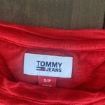 Tommy Hilfiger Tommy Jeans Y2K red‎ center badge crop tee oversized size S Photo 1