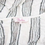 Parker Long Sleeve Off The Shoulder Flirty Ruffle Ultra Soft Striped Blouse Top Photo 1