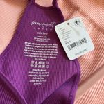 Free People Movement Purple Sports Bra and Biker Pink Ribbed Short Set Size XS/S Photo 7