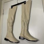 Schutz NEW  Guily Up Over the Knee Boot Color EGGSHELL Square toe Size 6 Photo 2