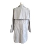 American Glamour Badgley Mischka Jacket Coat Rain Trench Jacket Coat Large Silver Photo 4