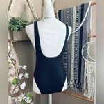 ZARA  Black Scoop Neck High Thigh One Piece Swimsuit Photo 5