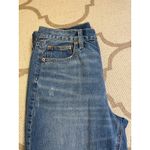 J.Crew  high rise straight premium edition button fly raw hem blue jeans,size 28 Photo 12