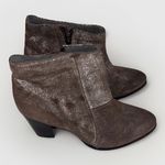 Seychelles ‎ Women Distressed Metallic Pewter Western Zip Ankle Boots sz 9 Photo 3