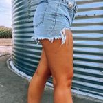 NWT High Waisted Rhinestone Fringe Denim Shorts Photo 1
