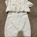 White short ruffle dress Photo 0