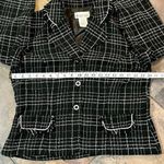 Megan Lee Women’s Black White Plaid Blazer Jacket 14 P Size 14P Photo 6