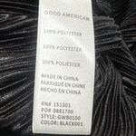 Good American Plisse Wide Leg Pants GWB0100 Black Size 3/4 Shinny Pull On NWT Photo 7