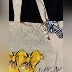 Handmade ‎ Yellow High Heel Glittery Inspire Beige tote Photo 2