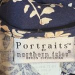 Navy Floral Sleeveless Midi Dress Blue Size 14 Photo 2