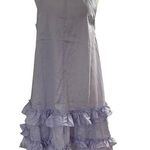 Rebecca Taylor  Womens Halter Dress Size 4 100% Cotton Ruffle Purple Photo 0