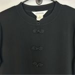 Misook Black Cheongsam Mandarin Collar Black Midi Dress Size M Photo 1