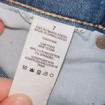 Garage Medium Wash Denim The Retro High Waist Stretch Waist Shorts size 7 Photo 4