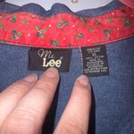Ms. Lee Women Denim Long Sleeve Shirt Embroidered snowman Christmas tree size xl Blue Photo 2