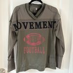 Olive Green Football Graphic Long Sleeve Shirt Photo 1