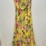 NAIF Anthropology Yellow Pink Maxi Sundress Resort Wear Size M Photo 0