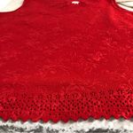 Rebecca Malone  womens 1x red textured embroidered top Photo 2