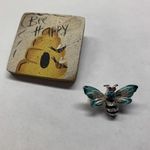 Lot Of 2 Brooches Pins • Bee Happy (Be Happy) Photo 2