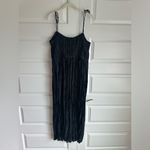 Ulla Johnson Orla Tie Strap Crinkle Satin Midi Dress in Noir NwT 12 Photo 8