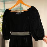 Oscar de la Renta Vintage 70’s-80’s velvet boatneck maxi ribbon waist maxi gown Photo 11