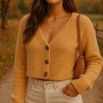 Ginger G  Buttery Soft Cardigan Cropped Fuzzy Sherpa Cozy Autumn Winter Pumpkin S Photo 0