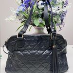 Isaac Mizrahi  Black Quilted Shoulder Bag Photo 0