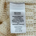 Haven Well Within Braided Cable Knit Sweater Turtleneck Cream Medium Coastal White Photo 7