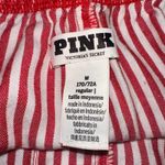 PINK - Victoria's Secret  Pajama Pants Medium Red White Striped Sleep‎ Lounge Photo 1
