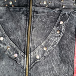 Vintage Just IV Me Gray Studded and Embroidered Dancers Hoodie Black Size M Photo 6