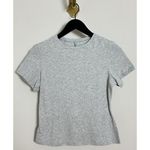 SKIMS Stretch Cotton Tee in Light Heather Grey Size Large Photo 2