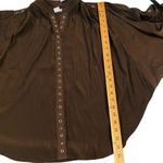 Chico's CHICO’s Brown Ring Trim Top Batwing 3/4 Sleeve Top Blouse Sz 0 Photo 6