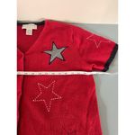 Norton Studio vintage Americana womens red short sleeve cardigan size L Size L Photo 4