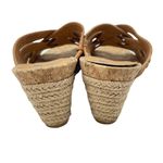 Nurture Anitaa Wedge Heel Size 8 Strappy Leather Sandal Espadrille Brown Tan Photo 3