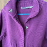 Athleta  cashmere blend purple cardigan sweater snap front Photo 5