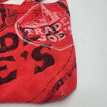 Vintage Trader Joe's Red Cloth Logo Shopping Bag Tote Made In USA Photo 1