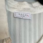 Sage NEW Linen V Neck Shirts Shirt Spring Autumn Casual Long Sleeve White Medium Photo 2