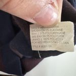 Club Monaco Skirt Womens 00 Blue Red Striped Faux Leather Trim Pencil Career Photo 4